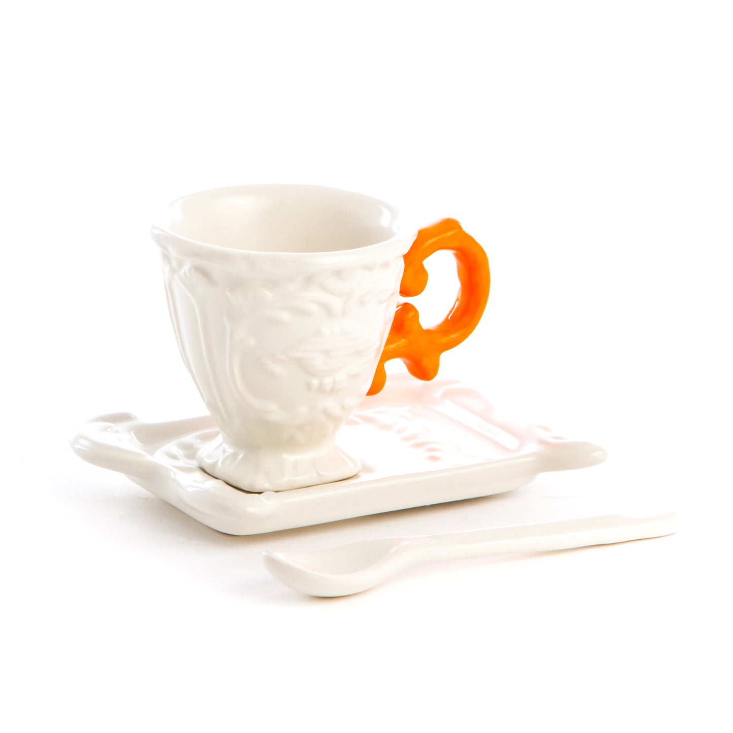 I-WARES I-COFFEE - Coffee Set Cup+Saucer+Spoon - 09859ARA - ORANGE