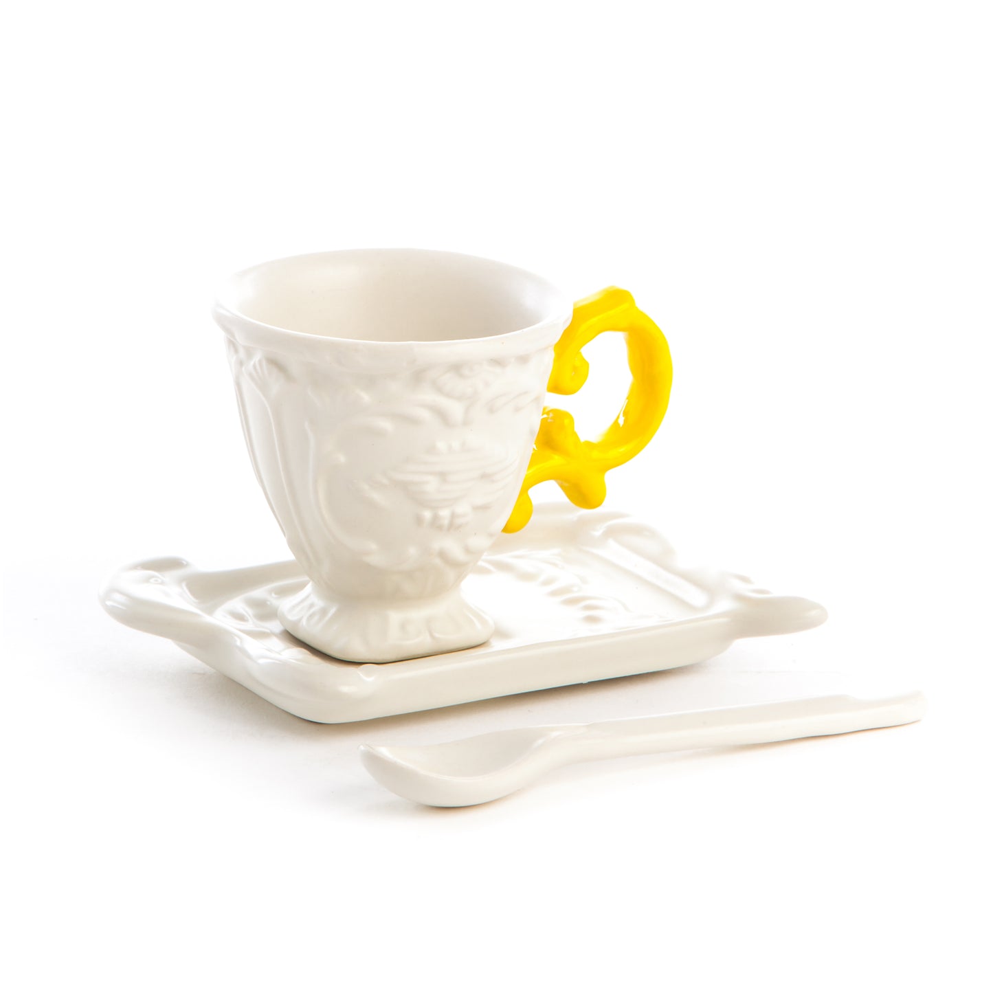 I-WARES I-COFFEE - Coffee Set Cup+Saucer+Spoon - 09859GIA - YELLOW