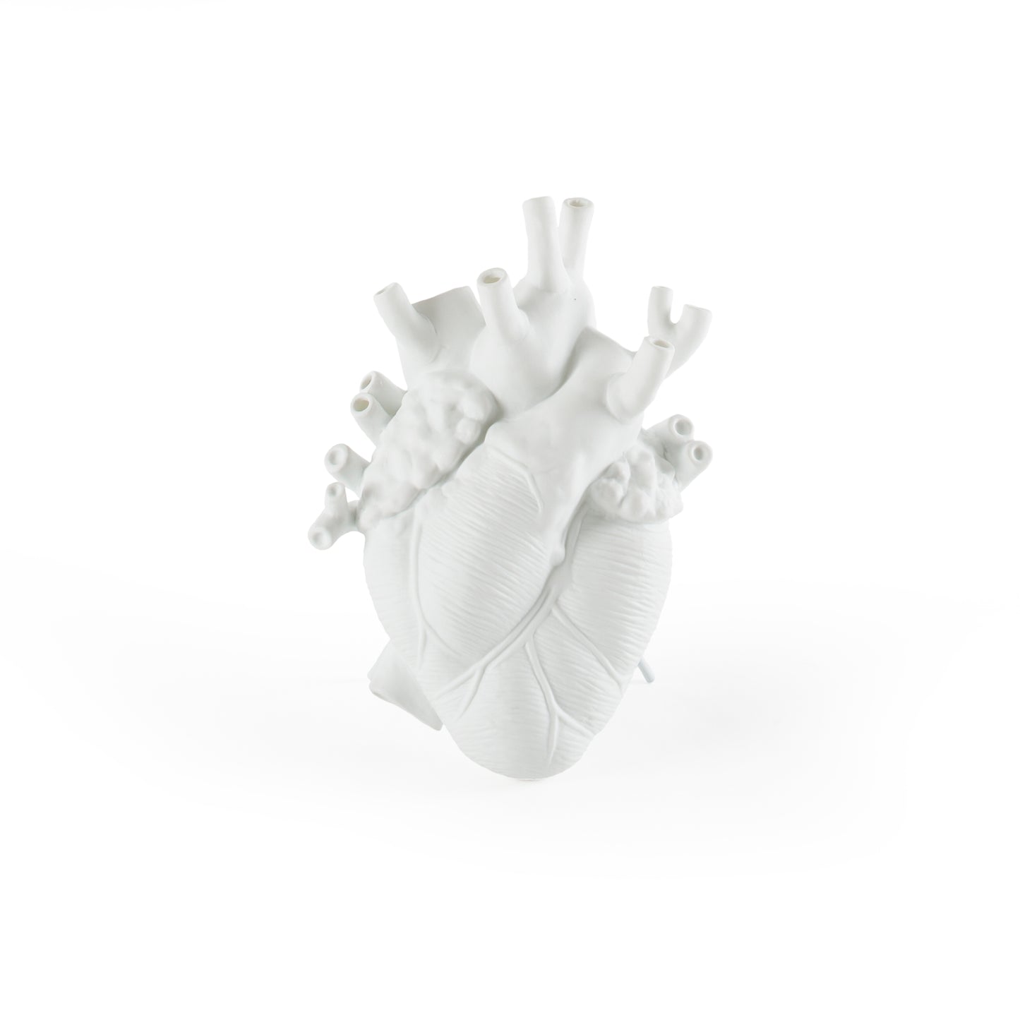 LOVE IN BLOOM - PORCELAIN HEART VASE - 09920 - WHITE
