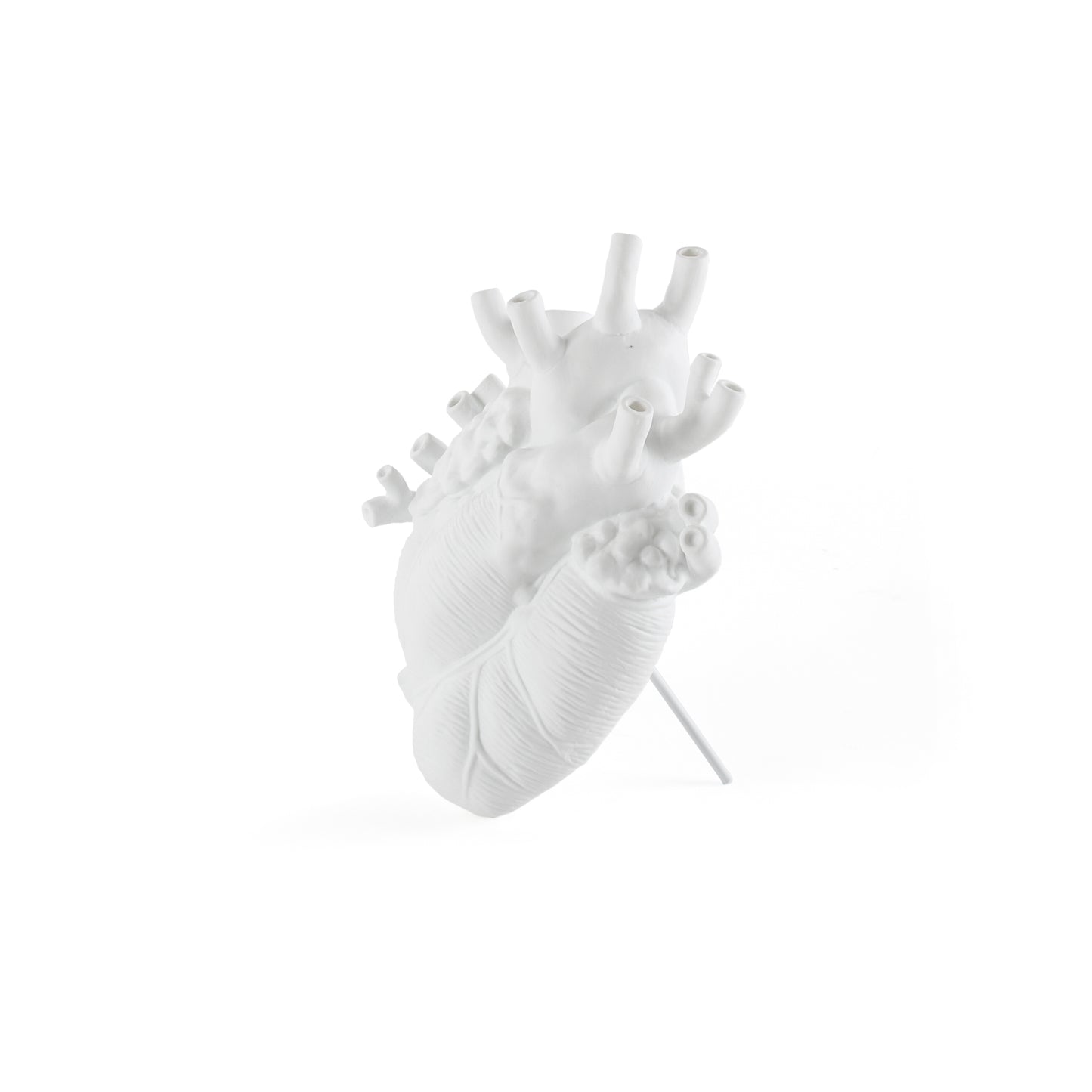 LOVE IN BLOOM - PORCELAIN HEART VASE - 09920 - WHITE