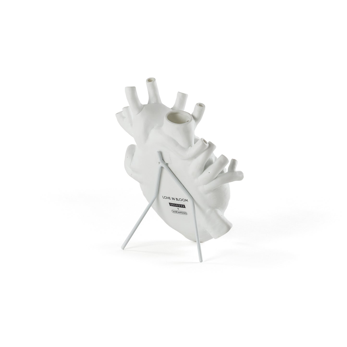 LOVE IN BLOOM - PORCELAIN HEART VASE - 09920 - WHITE