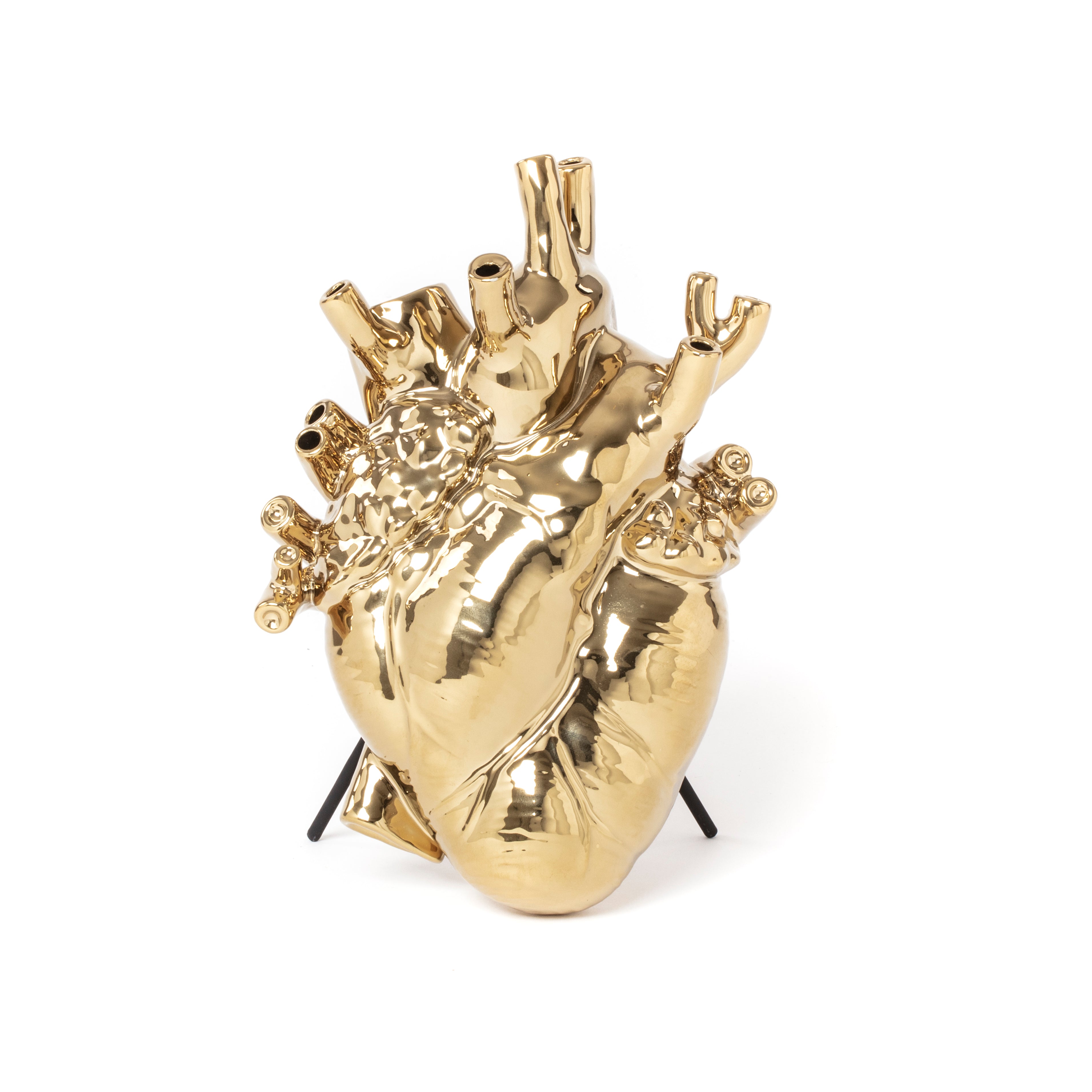 LOVE IN BLOOM GOLD EDITION - PORCELAIN HEART VASE - 09921