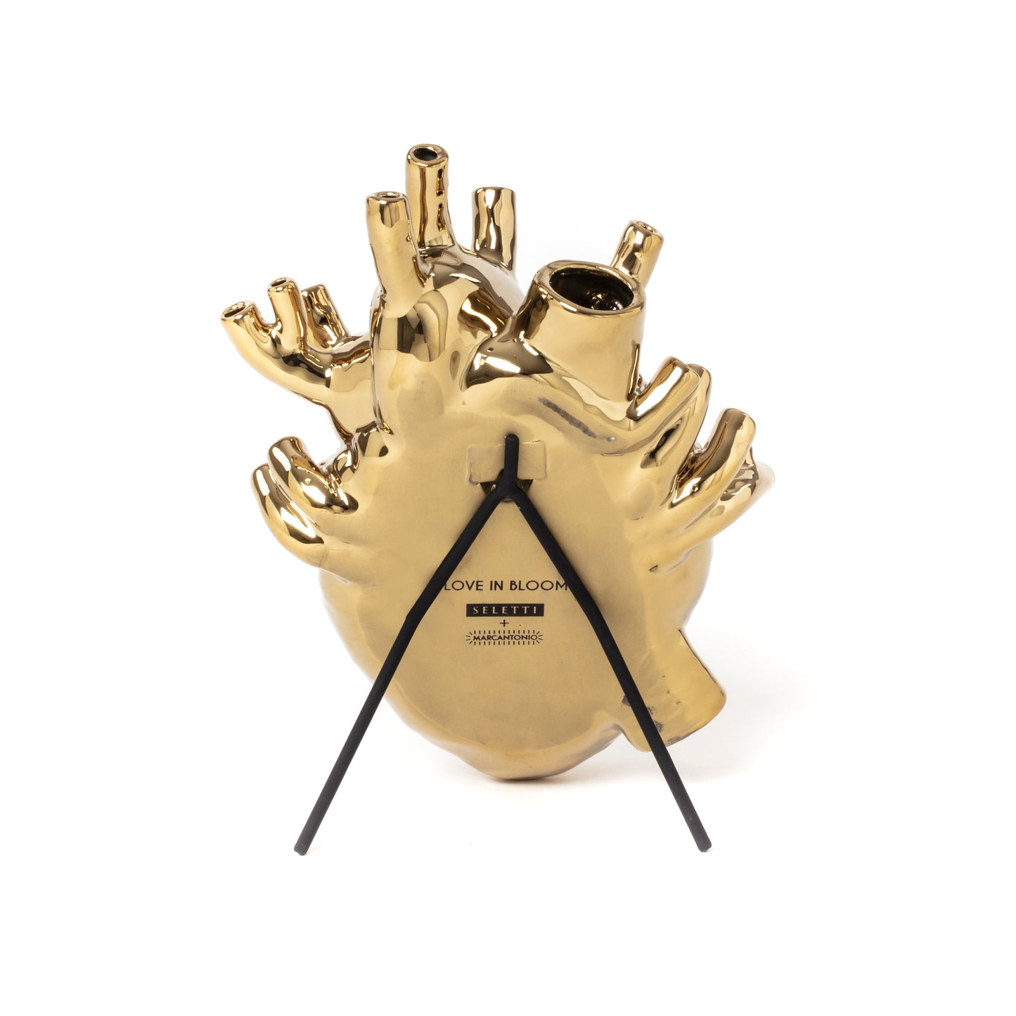LOVE IN BLOOM GOLD EDITION - PORCELAIN HEART VASE - 09921