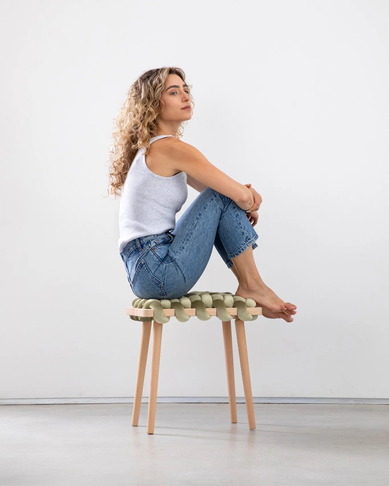 Knot Studio - 17" Woven Stool