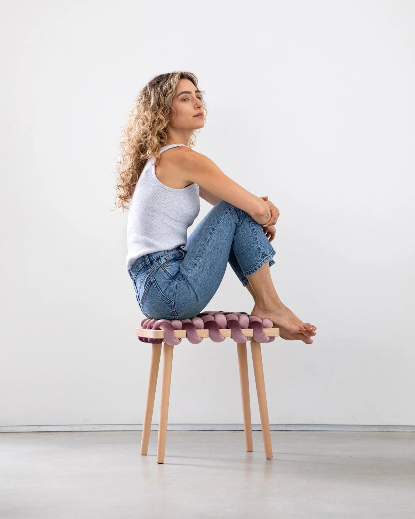 Knot Studio - 17" Woven Stool