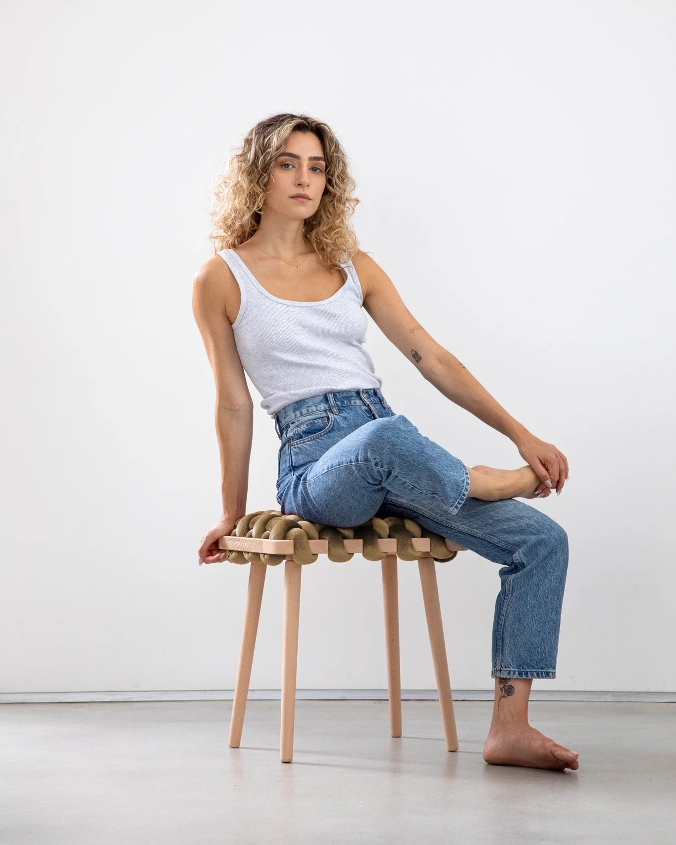 Knot Studio - 17" Woven Stool