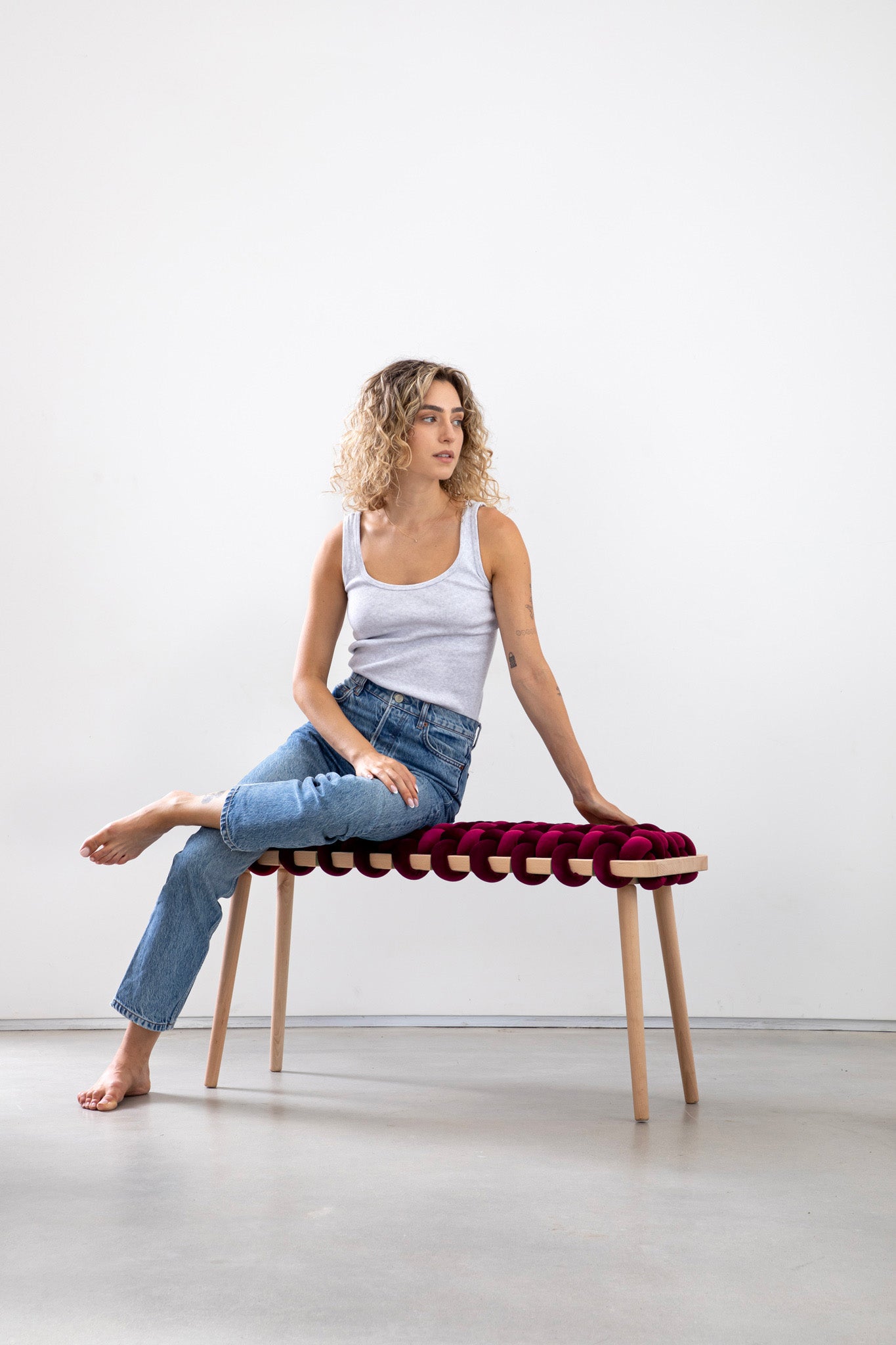 Knot Studio - 37" Woven Stool