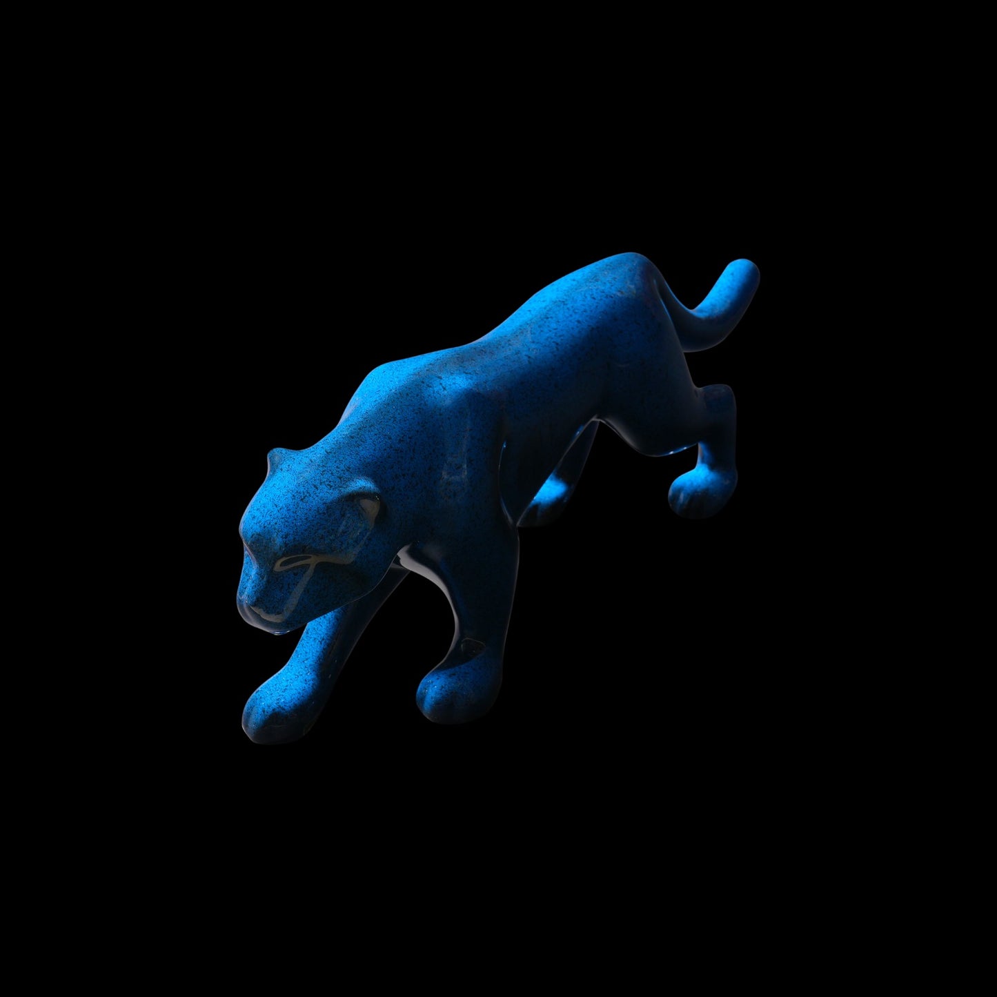 JAGUAR - Glossy Blue with pigments - Sculpture