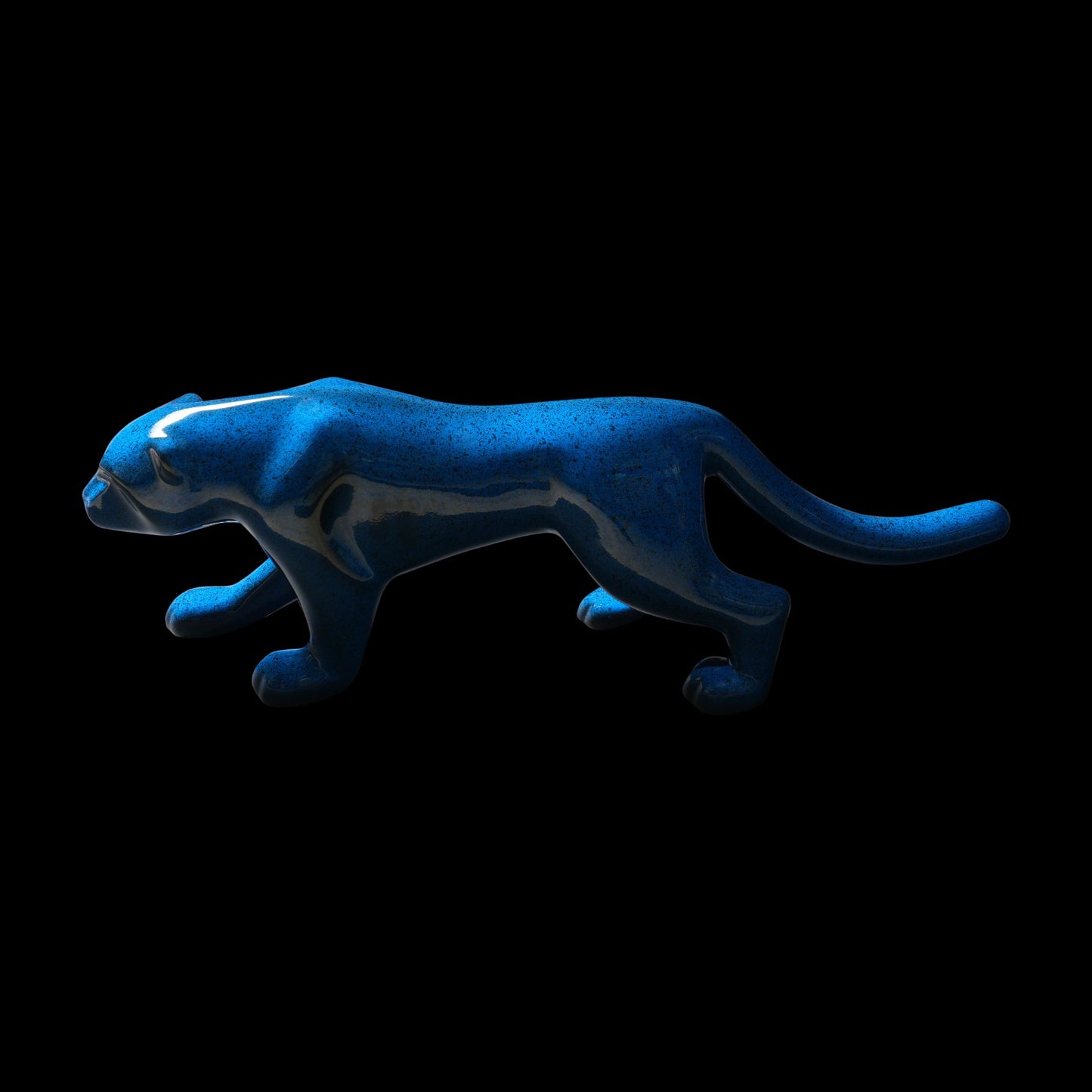 JAGUAR - Glossy Blue with pigments - Sculpture