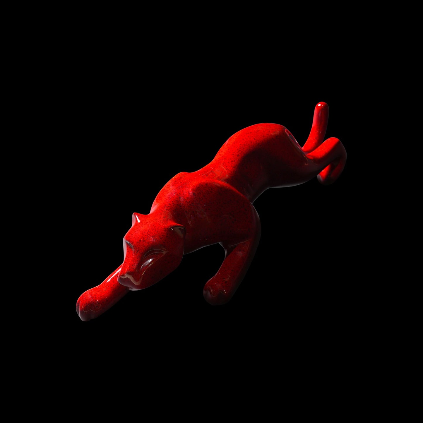 JAGUAR - Glossy Red with Pigments - Sculpture