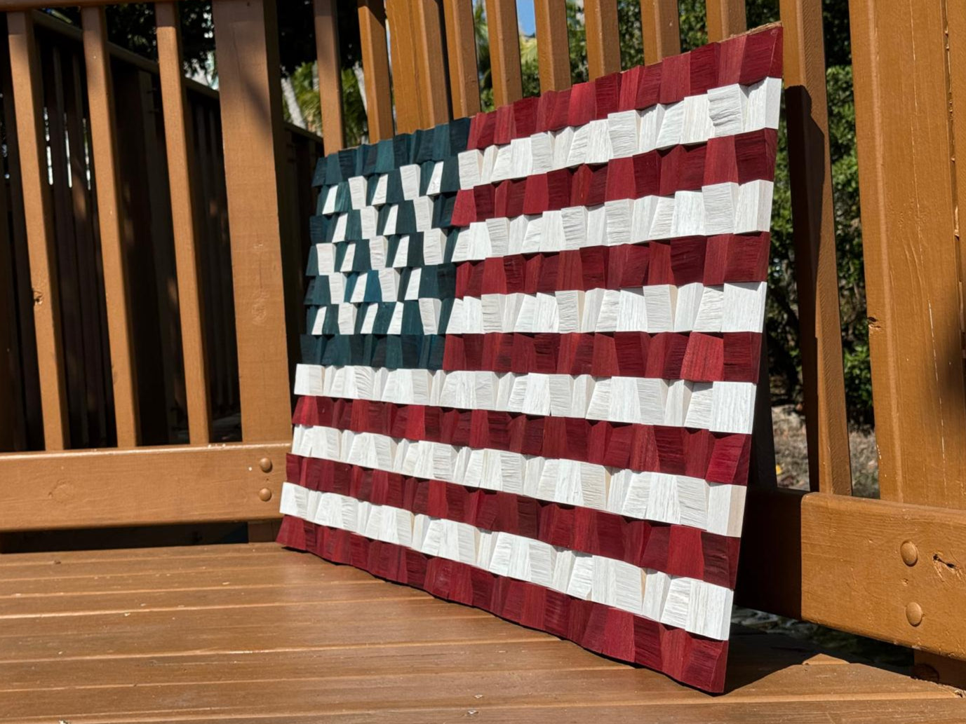 WOODEN AMERICAN FLAG